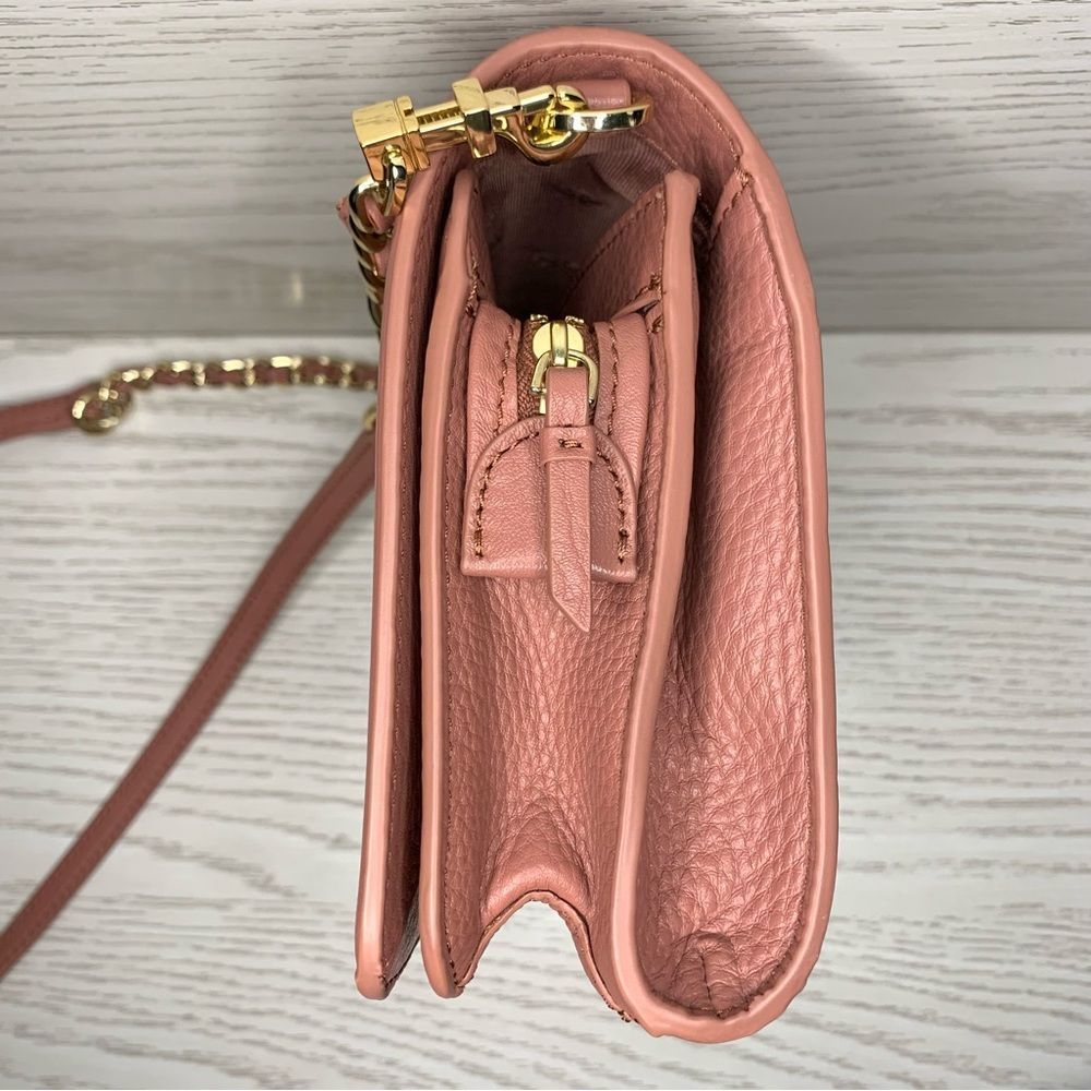 Tory Burch Landon Pebbled Leather Crossbody Combo Bag Chain Adjustable Strap - Picture 7 of 11